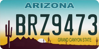 AZ license plate BRZ9473