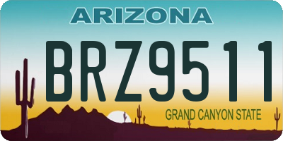 AZ license plate BRZ9511