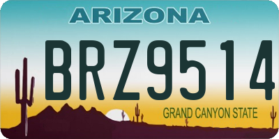 AZ license plate BRZ9514