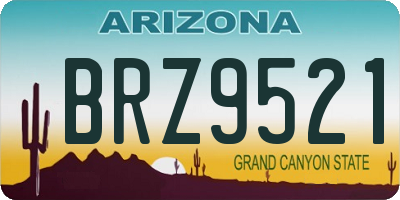 AZ license plate BRZ9521