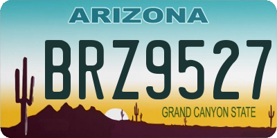 AZ license plate BRZ9527