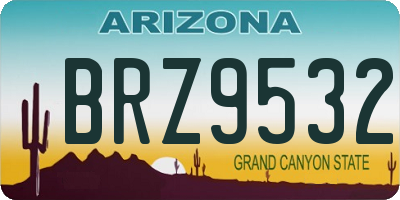 AZ license plate BRZ9532