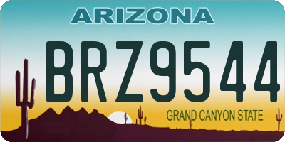 AZ license plate BRZ9544