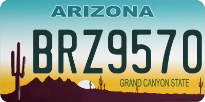 AZ license plate BRZ9570