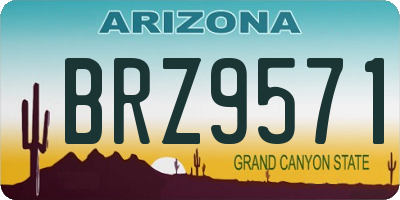 AZ license plate BRZ9571