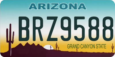 AZ license plate BRZ9588