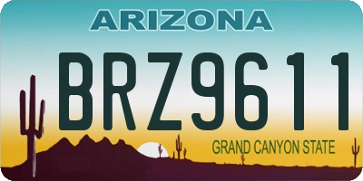 AZ license plate BRZ9611