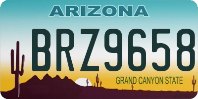 AZ license plate BRZ9658