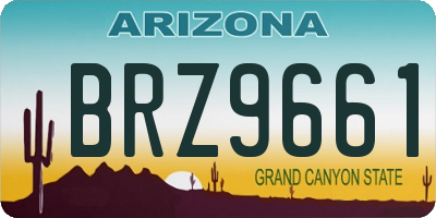 AZ license plate BRZ9661