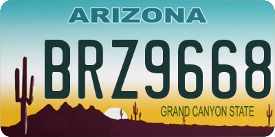 AZ license plate BRZ9668