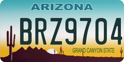 AZ license plate BRZ9704