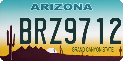 AZ license plate BRZ9712