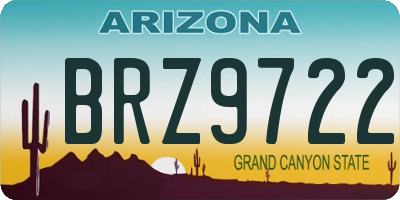 AZ license plate BRZ9722