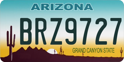 AZ license plate BRZ9727