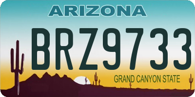 AZ license plate BRZ9733