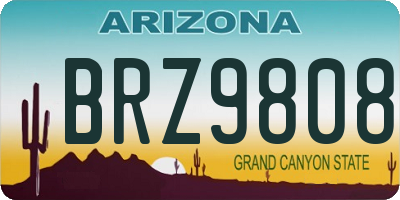 AZ license plate BRZ9808