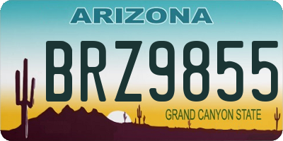 AZ license plate BRZ9855