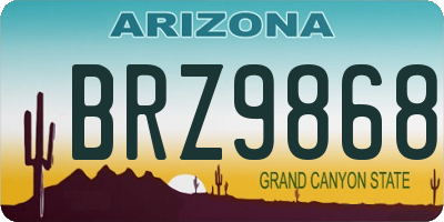 AZ license plate BRZ9868