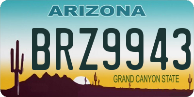 AZ license plate BRZ9943
