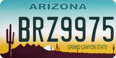 AZ license plate BRZ9975