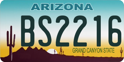 AZ license plate BS2216