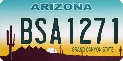 AZ license plate BSA1271