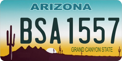 AZ license plate BSA1557