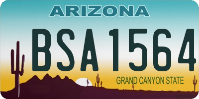 AZ license plate BSA1564