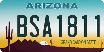 AZ license plate BSA1811