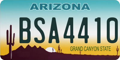 AZ license plate BSA4410