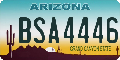 AZ license plate BSA4446