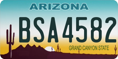 AZ license plate BSA4582