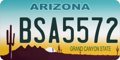 AZ license plate BSA5572