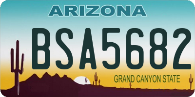 AZ license plate BSA5682