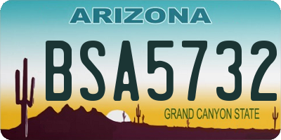 AZ license plate BSA5732