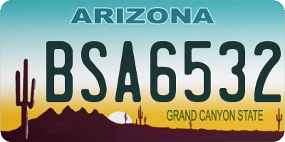 AZ license plate BSA6532
