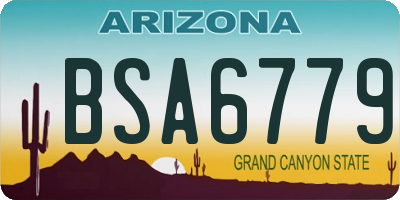 AZ license plate BSA6779