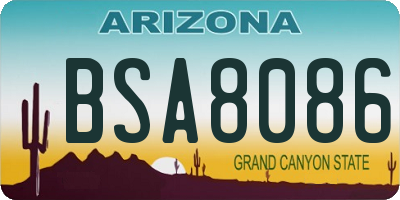 AZ license plate BSA8086