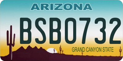 AZ license plate BSB0732