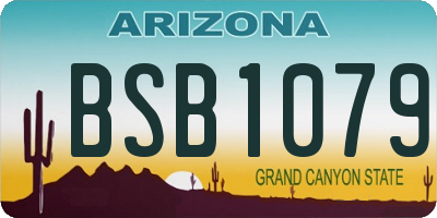 AZ license plate BSB1079