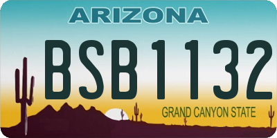 AZ license plate BSB1132