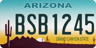 AZ license plate BSB1245