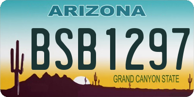 AZ license plate BSB1297