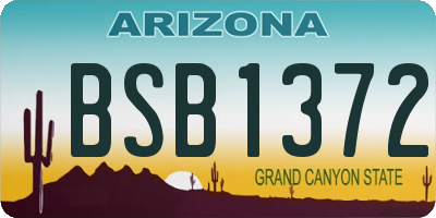 AZ license plate BSB1372