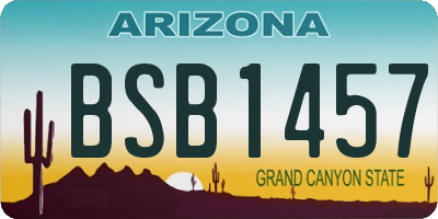 AZ license plate BSB1457