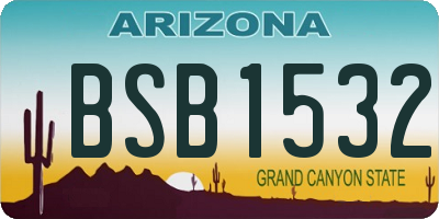 AZ license plate BSB1532