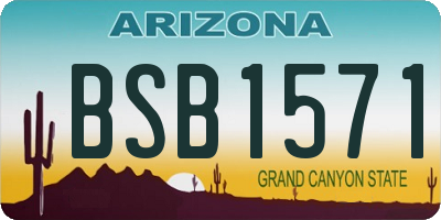 AZ license plate BSB1571
