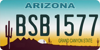AZ license plate BSB1577