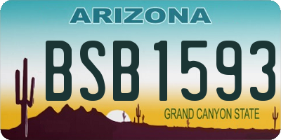 AZ license plate BSB1593