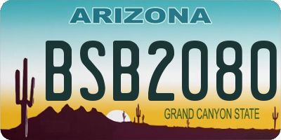 AZ license plate BSB2080